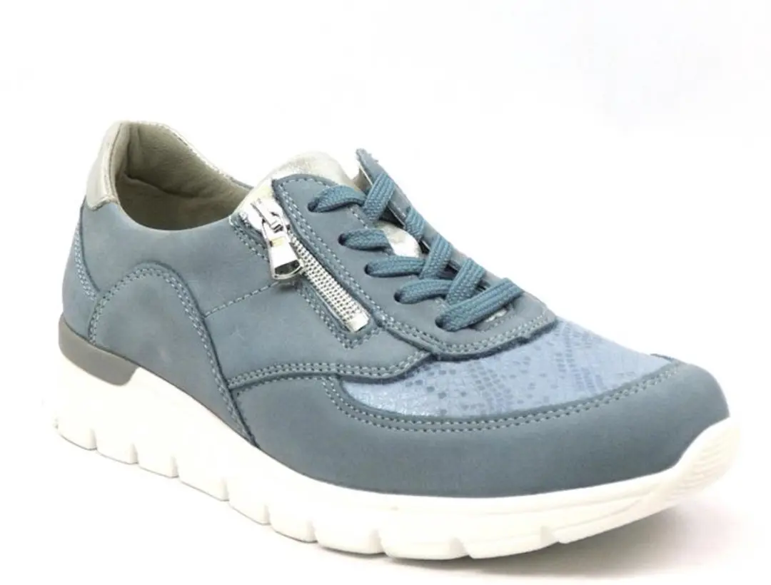 Dames Veterschoenen Waldlaufer K-ramona Sky Argento Lichtblauw