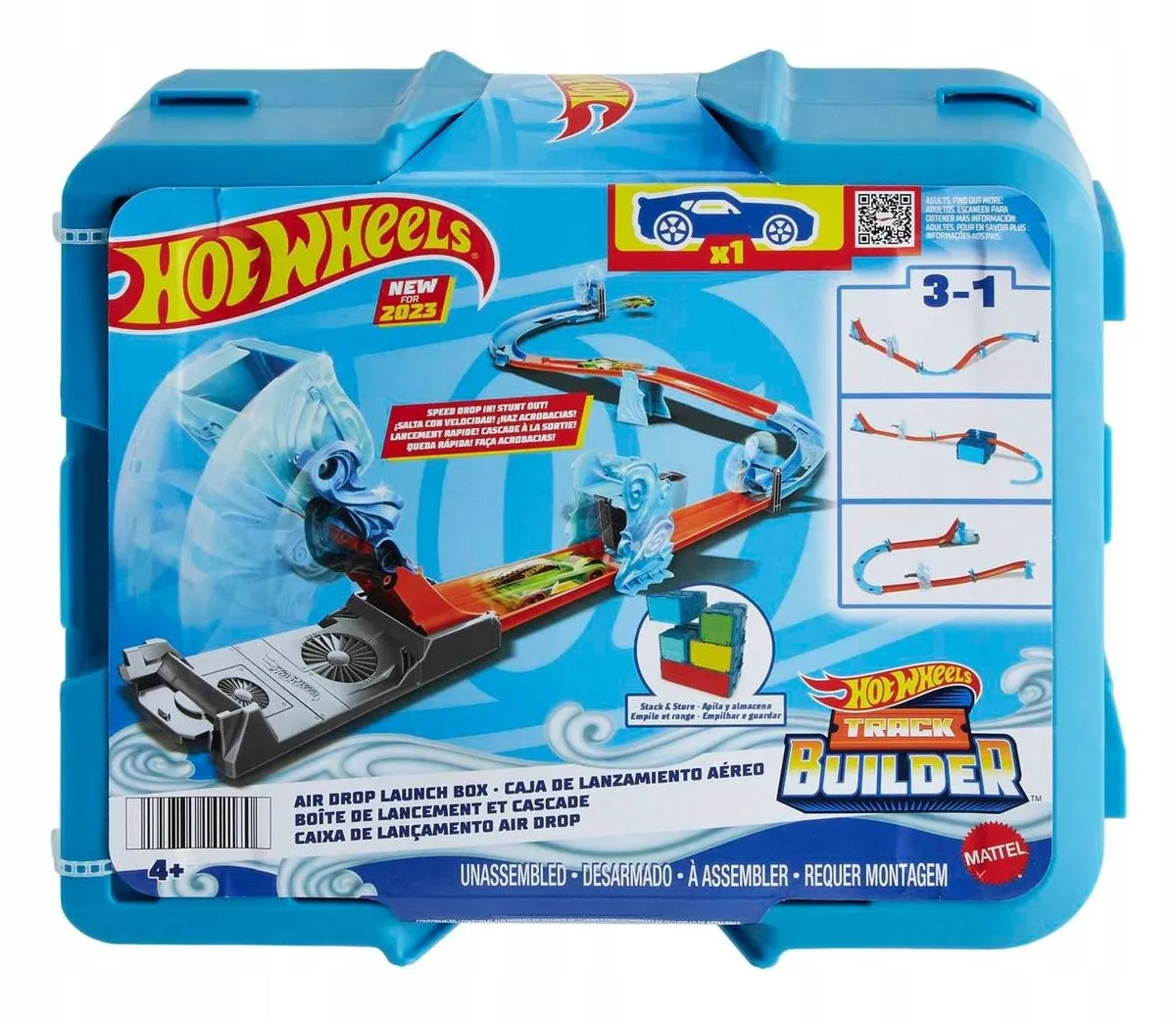 Hot Wheels Track Builder Racebaan - Blauw/ Groen/ Oranje - afbeelding 4 van 5
