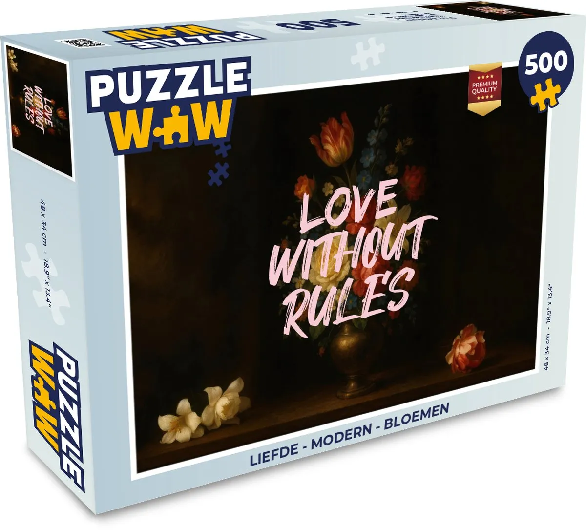 PuzzleWow Liefde Modern Bloemen Legpuzzel 500 Stuks