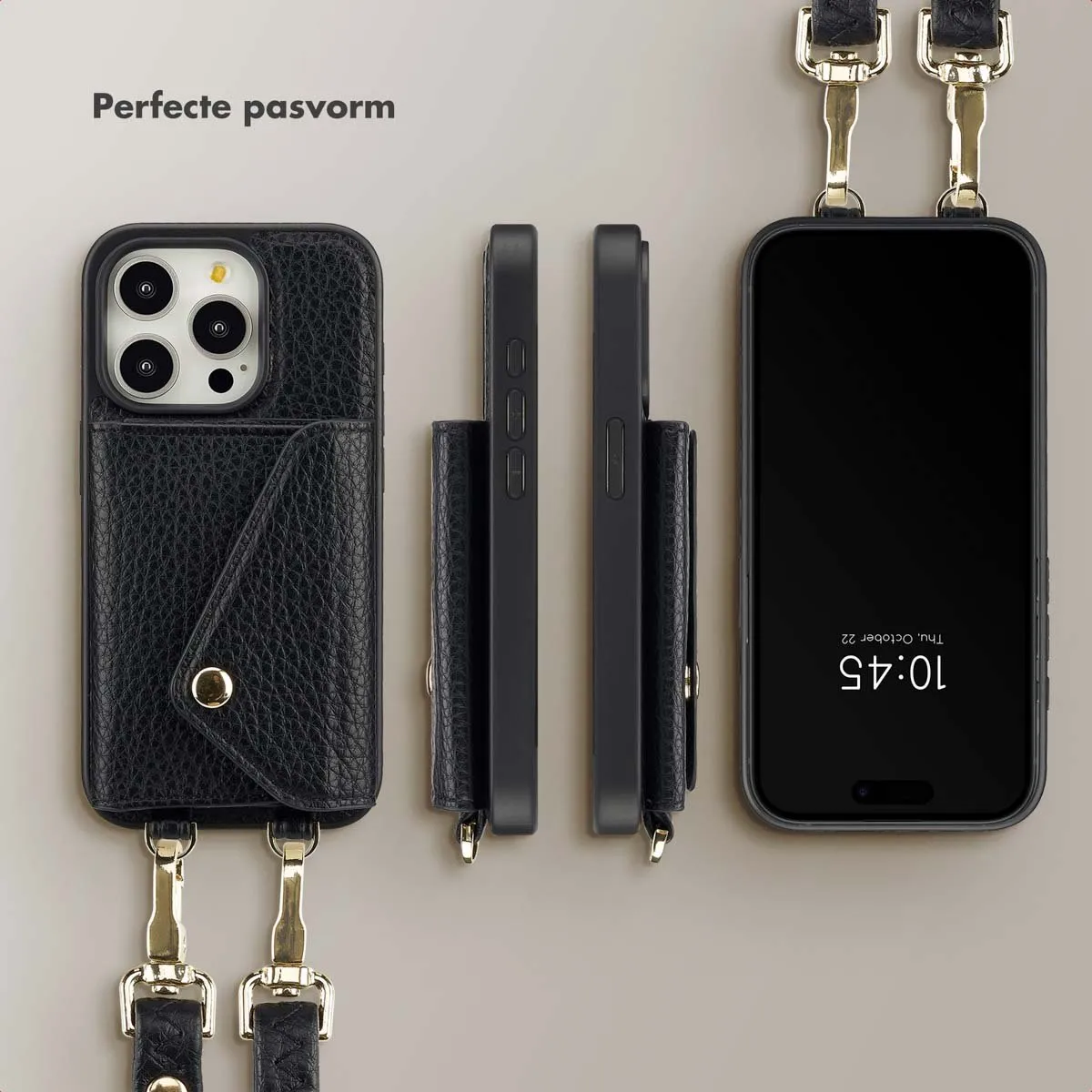 Selencia Hoesje iPhone 15 Pro - Zwart - afbeelding 6 van 6