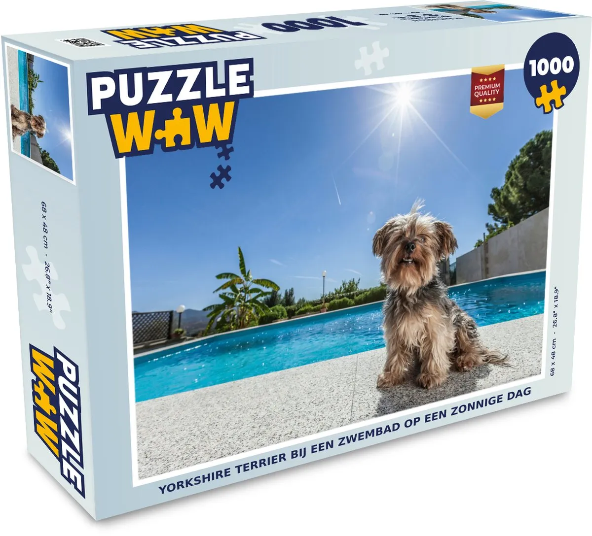 PuzzleWow Yorkshire Terrier Legpuzzel 1000 Stuks - Multicolor