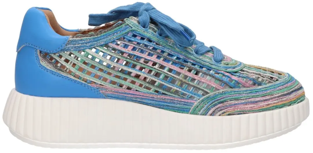 La Strada Sneaker Blauw Multi Textiel