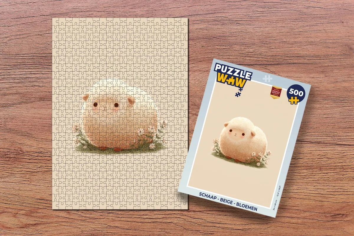 PuzzleWow Schaap Bloemen Legpuzzel 500 Stuks