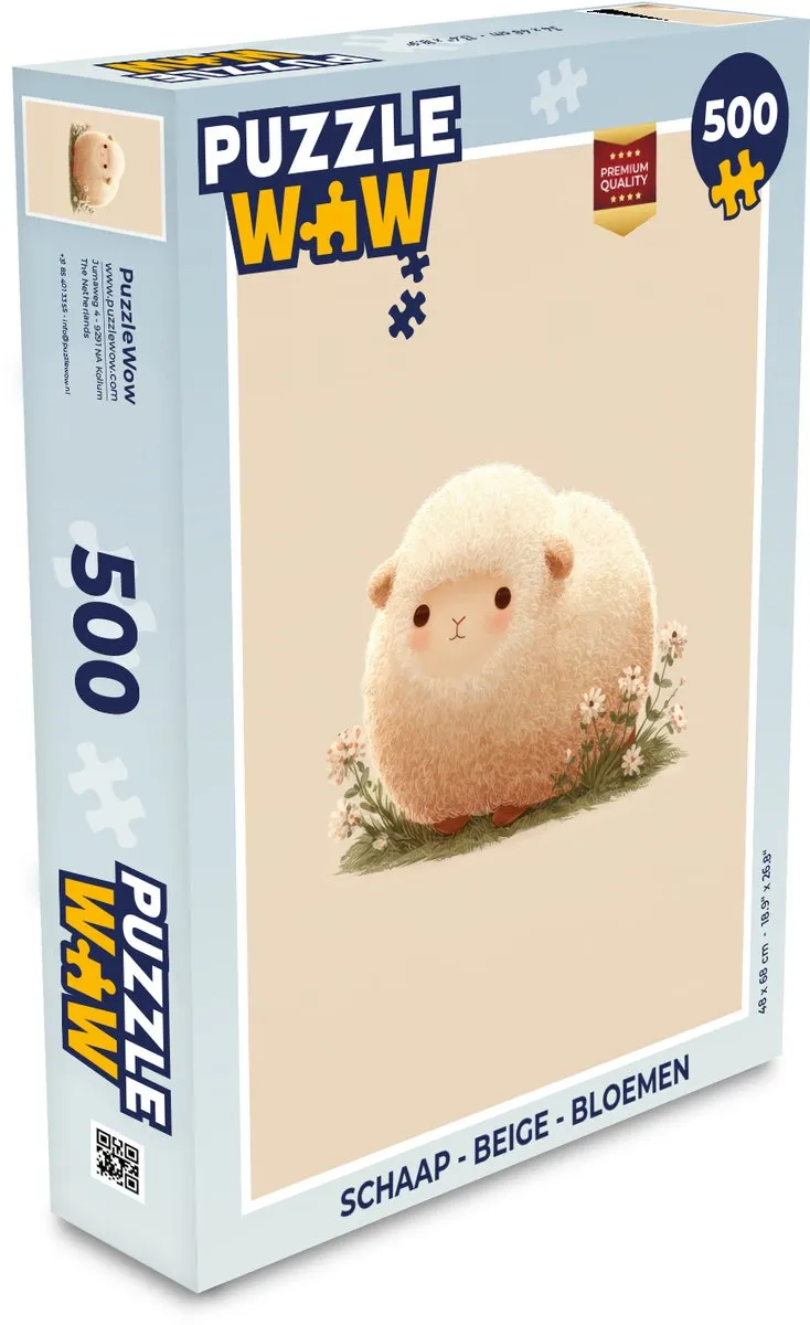 PuzzleWow Schaap Bloemen Legpuzzel 500 Stuks