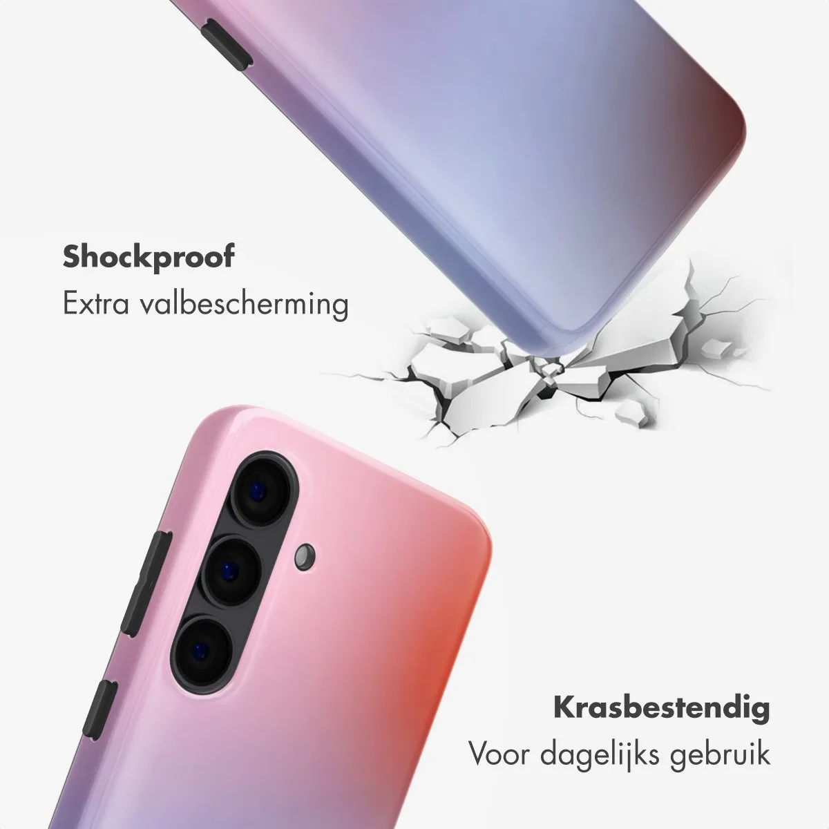 Selencia Hoesje Samsung Galaxy S24 Gradient Soft Blush