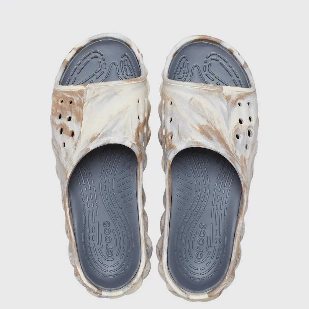 Crocs Echo Marbled Slide Bone/Multi Maat 45/46 US M11