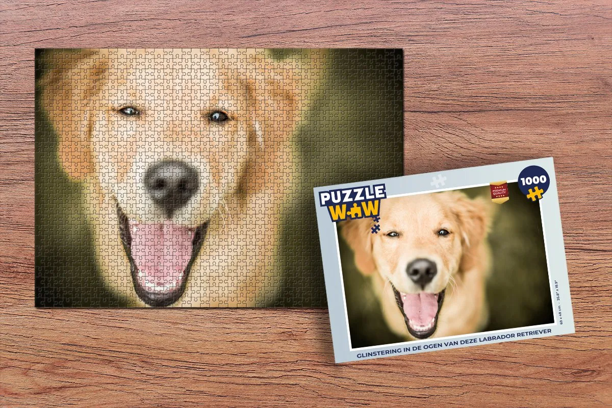 PuzzleWow Legpuzzel Labrador Retriever 1000 Stuks - Multicolor