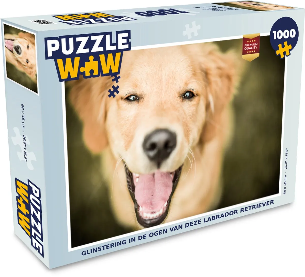 PuzzleWow Legpuzzel Labrador Retriever 1000 Stuks - Multicolor