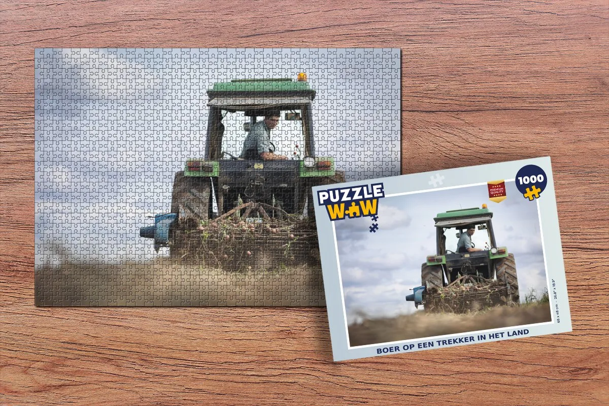 PuzzleWow Trekker Boer Wolken Legpuzzel 1000 Stuks - Multicolor