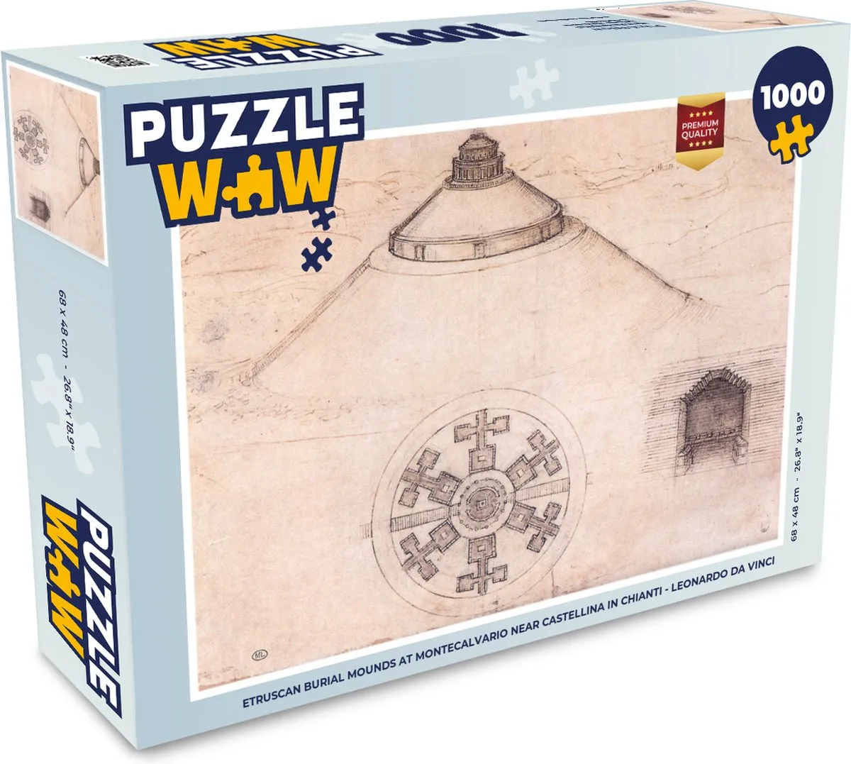 PuzzleWow Leonardo da Vinci Montecalvario Legpuzzel 1000 Stuks