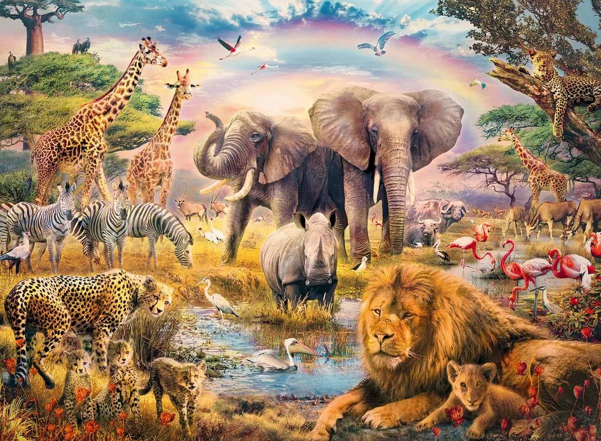 Ravensburger Afrikaanse Savanne Legpuzzel 100 Stuks - Multicolor