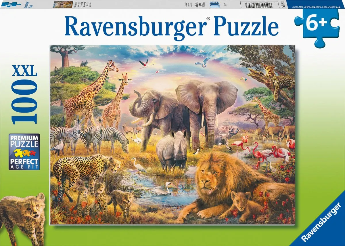 Ravensburger Afrikaanse Savanne Legpuzzel 100 Stuks - Multicolor