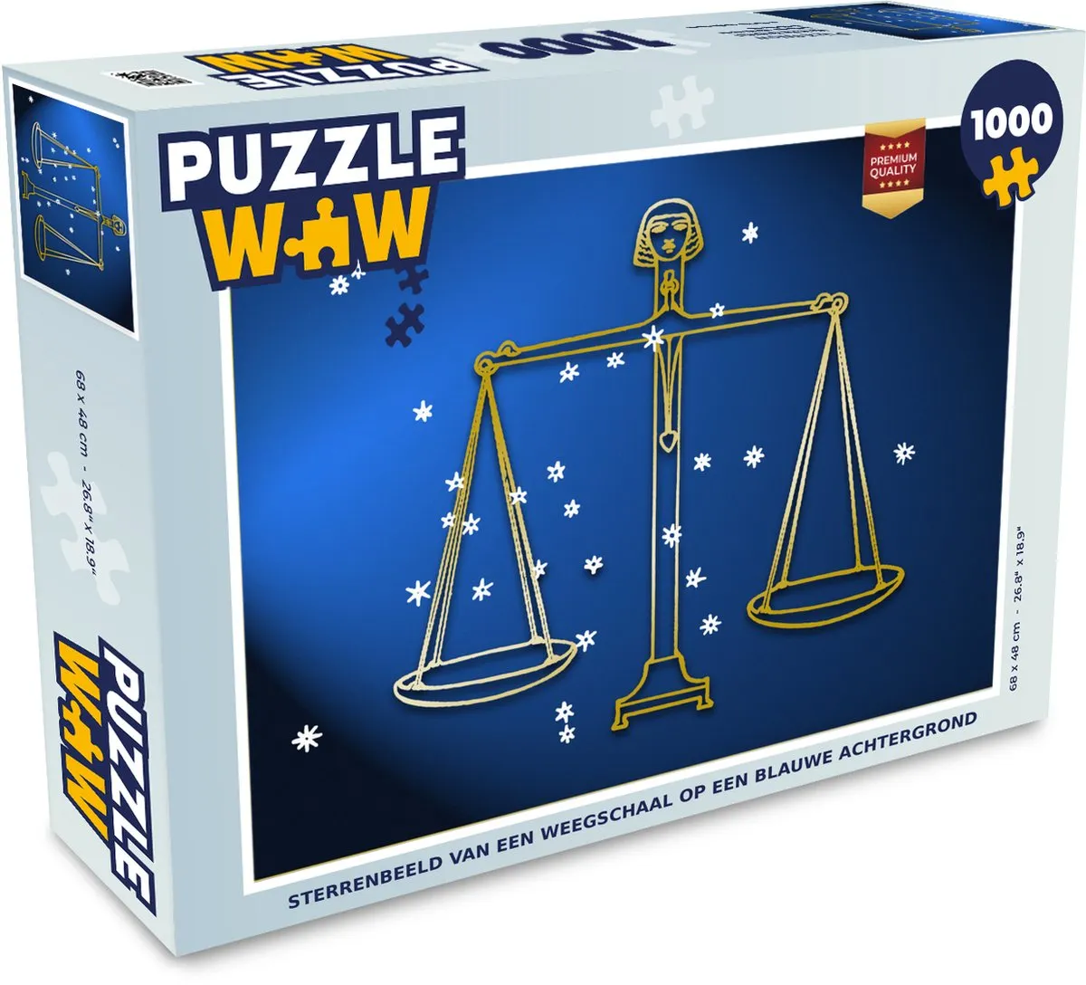PuzzleWow Sterrenbeeld Weegschaal Legpuzzel 1000 Stuks - Multicolor