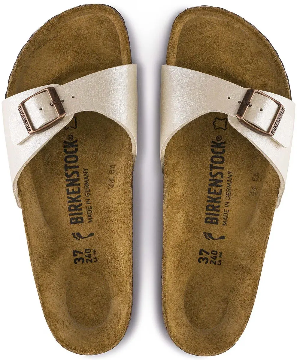 Birkenstock Madrid Slides Dames - Maat 40 - Pearl White
