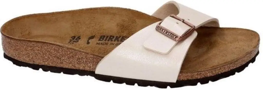 Birkenstock Madrid Slides Dames - Maat 40 - Pearl White