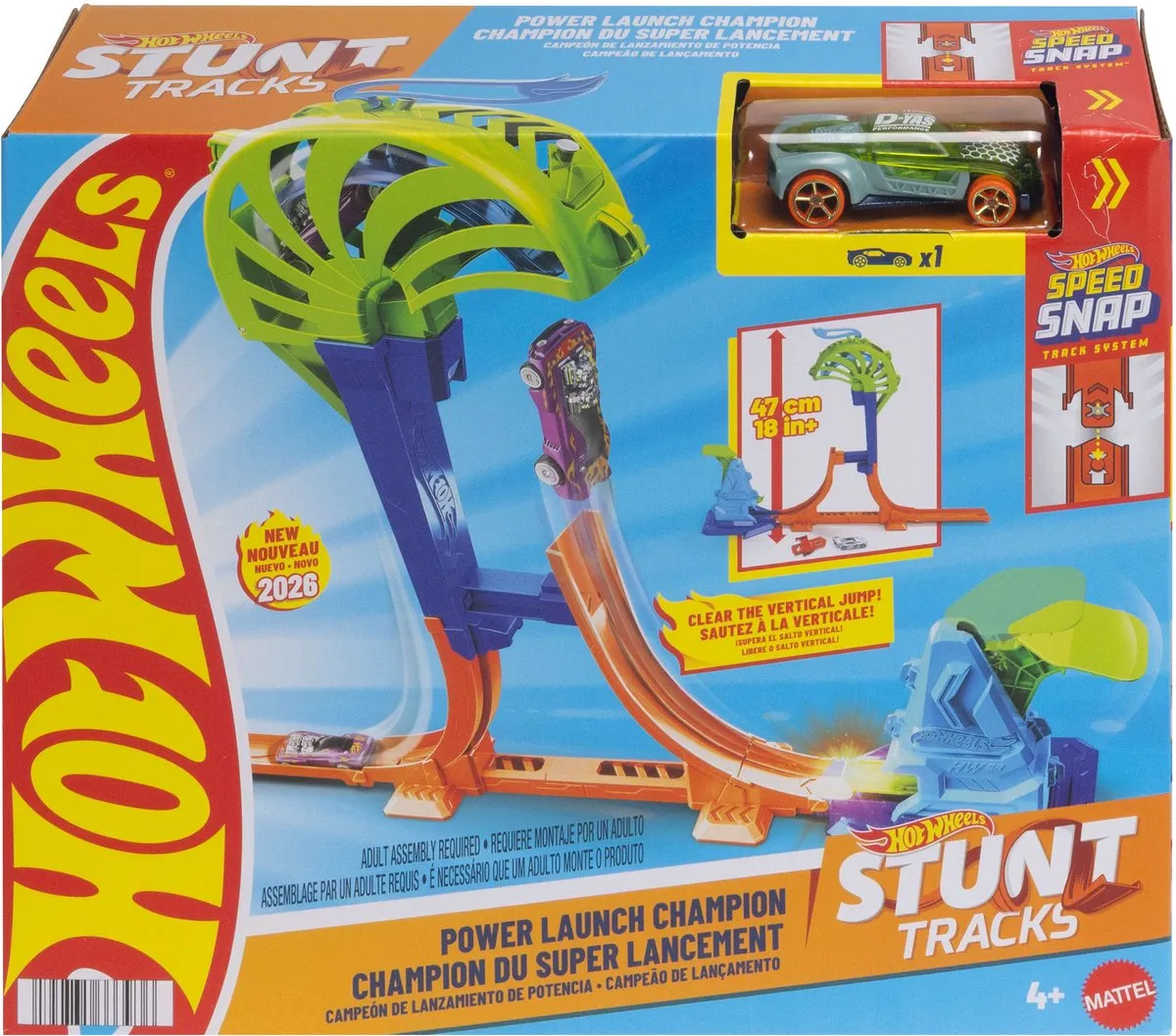 Hot Wheels Stuntbaan Kampioen Powerlancering JHK75 - Multicolor
