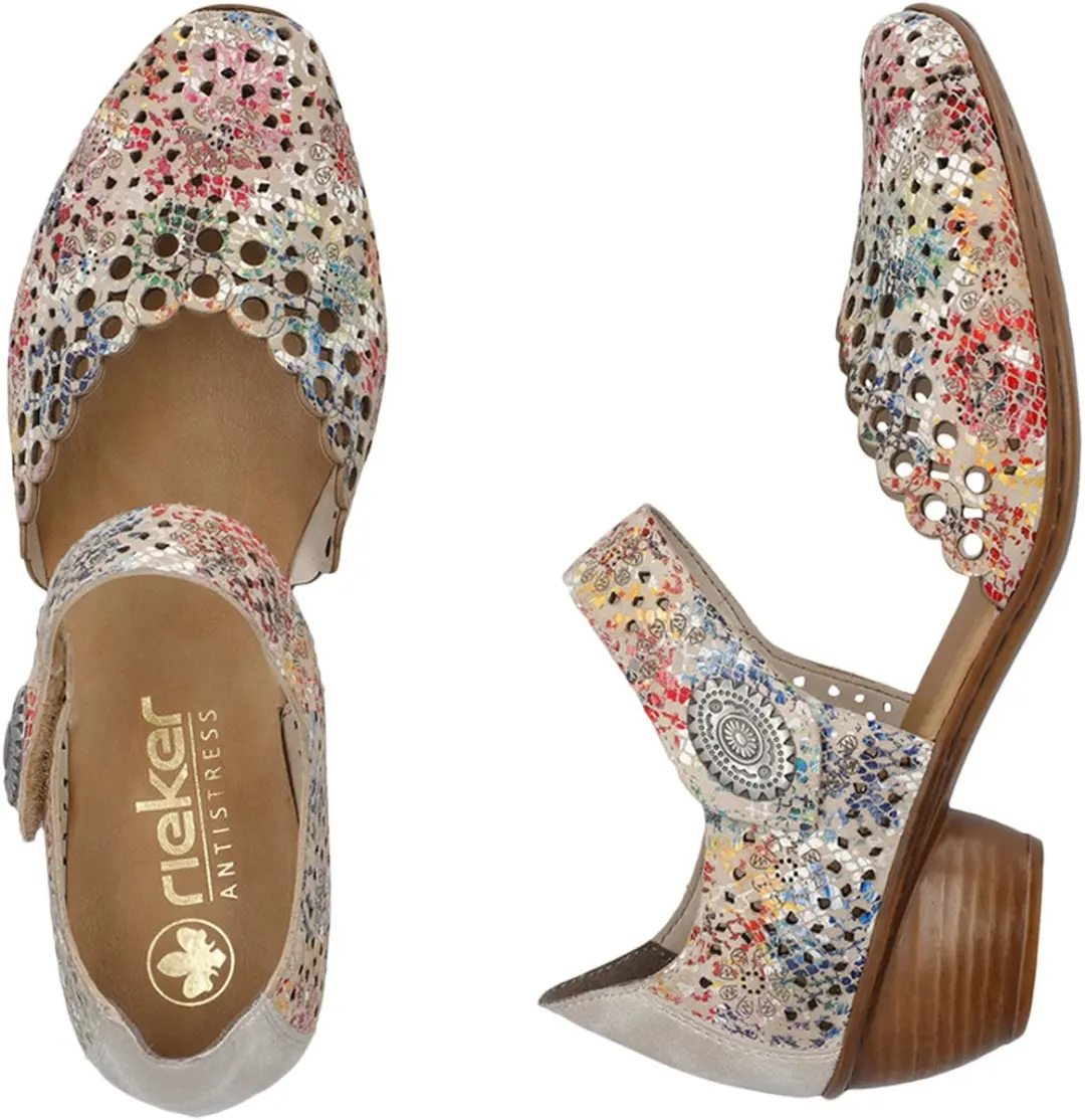 Leren sandalen met hak