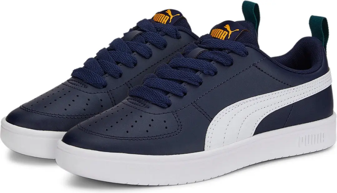 Puma Rickie Junior Sneakers (Maat 38) Donkerblauw/Wit