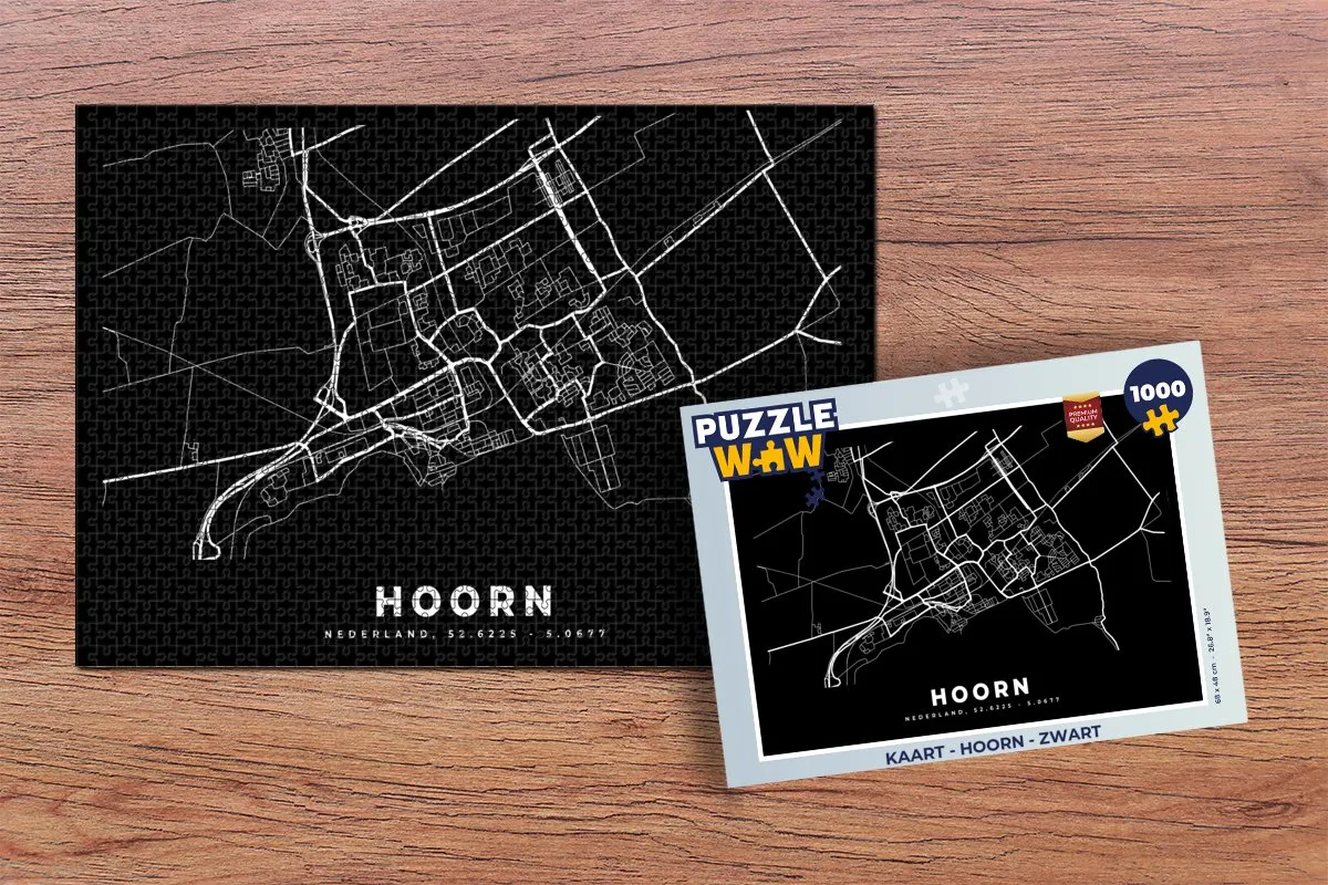 PuzzleWow Hoorn Legpuzzel 1000 Stuks - Multicolor