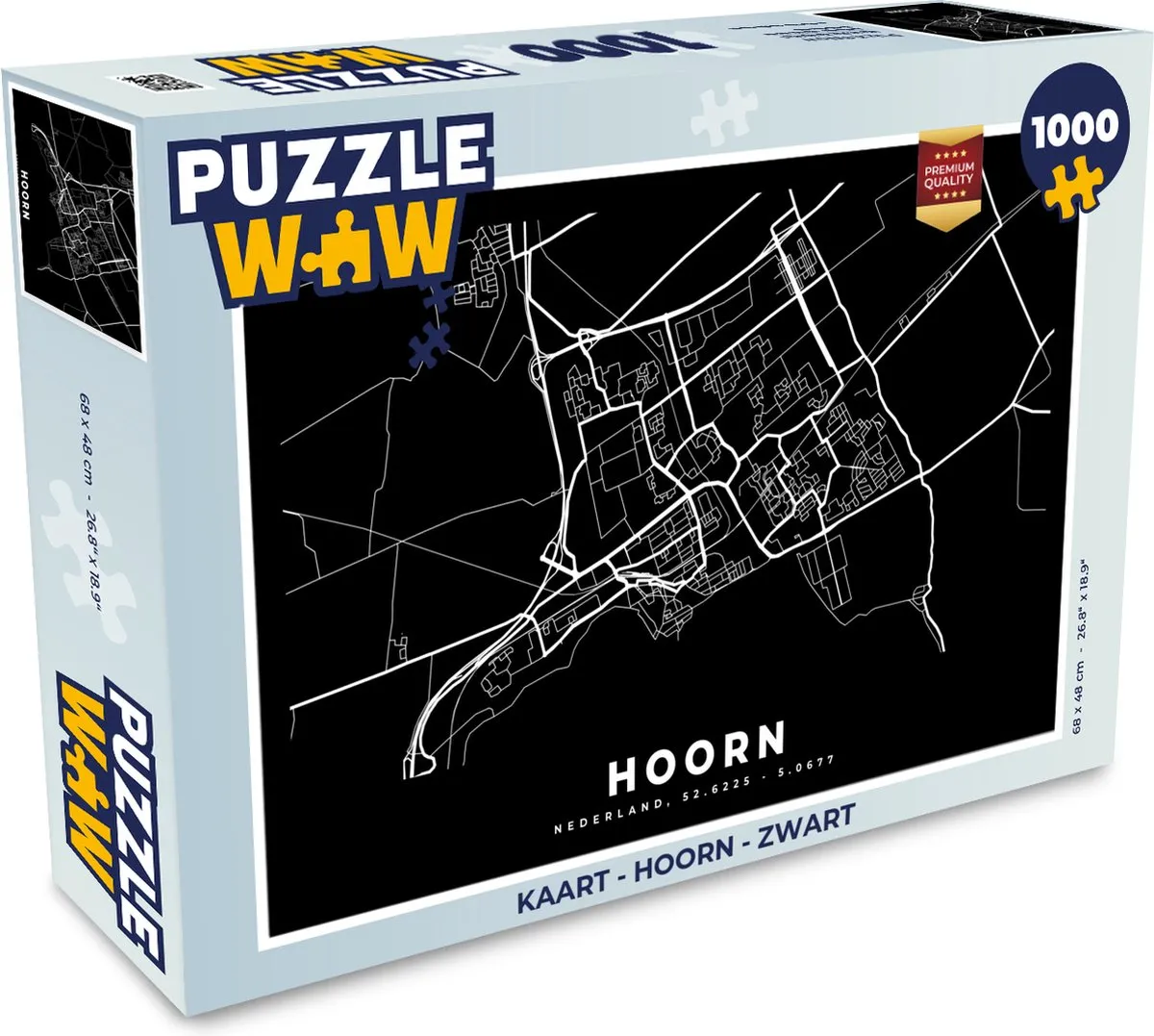 PuzzleWow Hoorn Legpuzzel 1000 Stuks - Multicolor