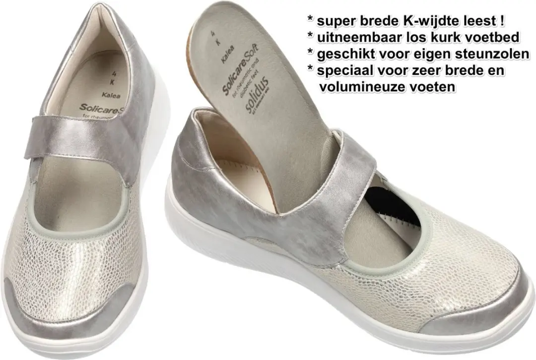 Solidus Kalea Ballerina's Mocassins 36.5 - Zilver