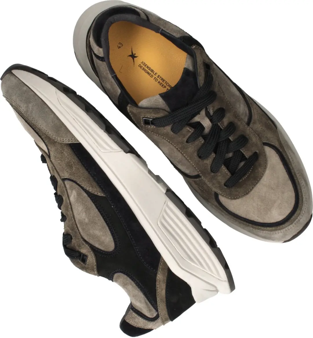 Xsensible Manhattan Suède Heren Sneakers - Bruin - Maat 45