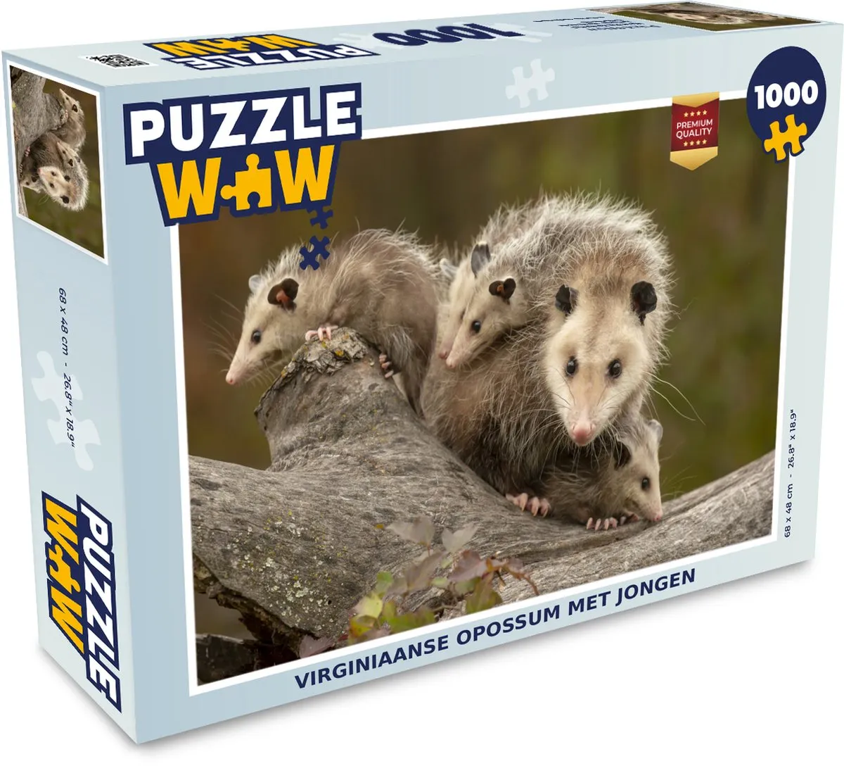 PuzzleWow Virginiaanse Opossum Legpuzzel 1000 Stuks