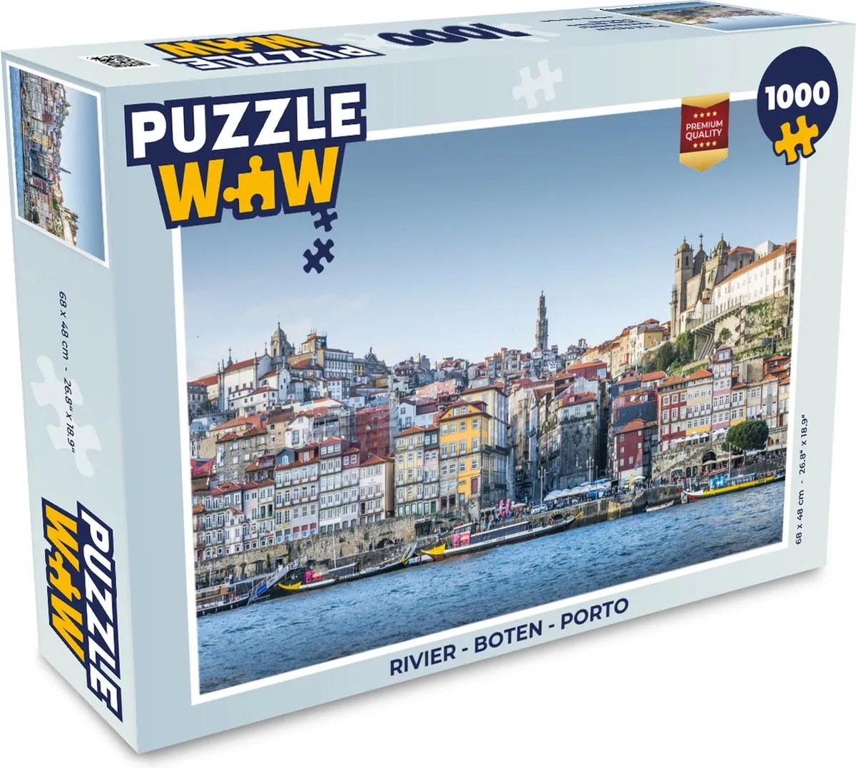 PuzzleWow Rivier Porto Legpuzzel 1000 Stuks - Multicolor