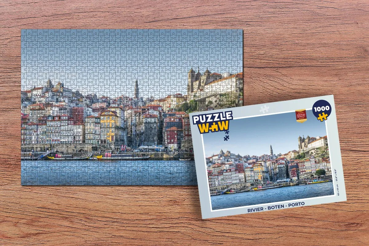 PuzzleWow Rivier Porto Legpuzzel 1000 Stuks - Multicolor