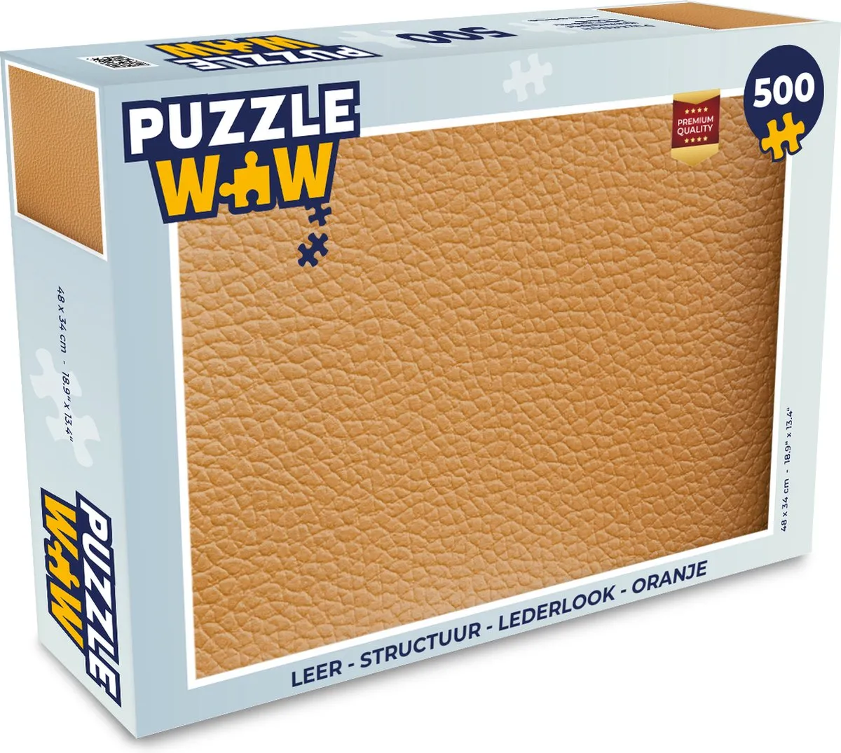 PuzzleWow Lederlook Legpuzzel 500 Stuks - Multicolor