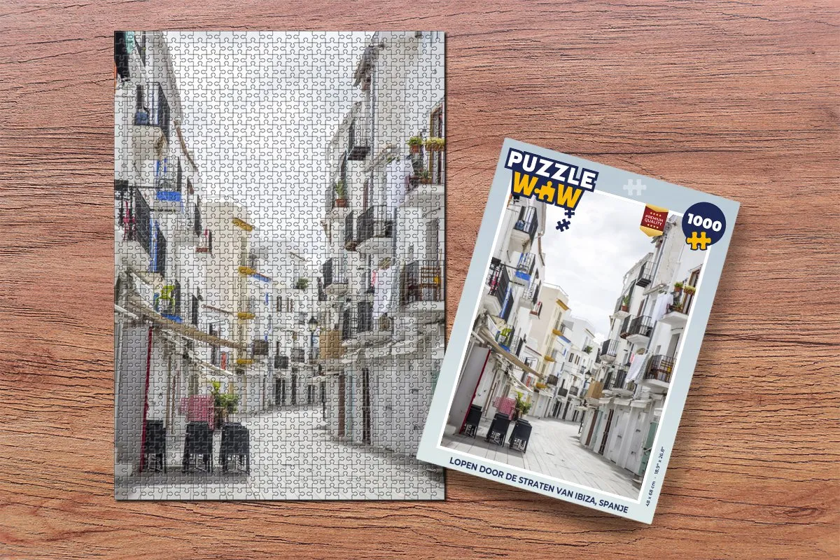 PuzzleWow Ibiza Spanje Legpuzzel 1000 Stuks - Multicolor
