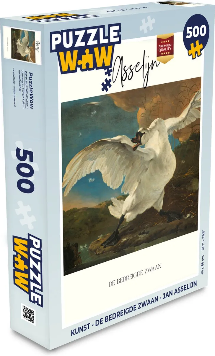 PuzzleWow De bedreigde zwaan Legpuzzel 500 Stuks - Multicolor