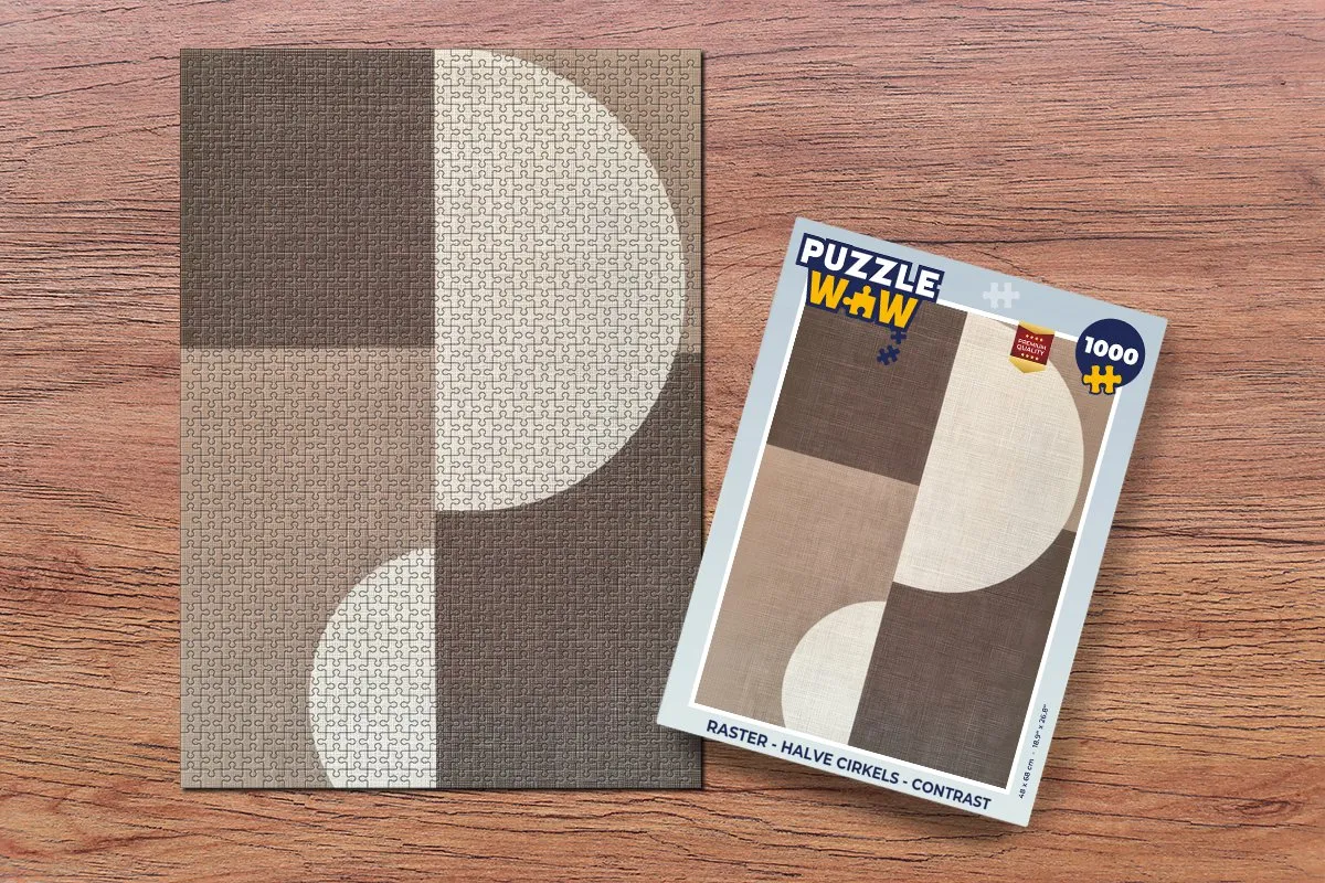 PuzzleWow Halve Cirkels Legpuzzel 1000 Stuks - Contrast