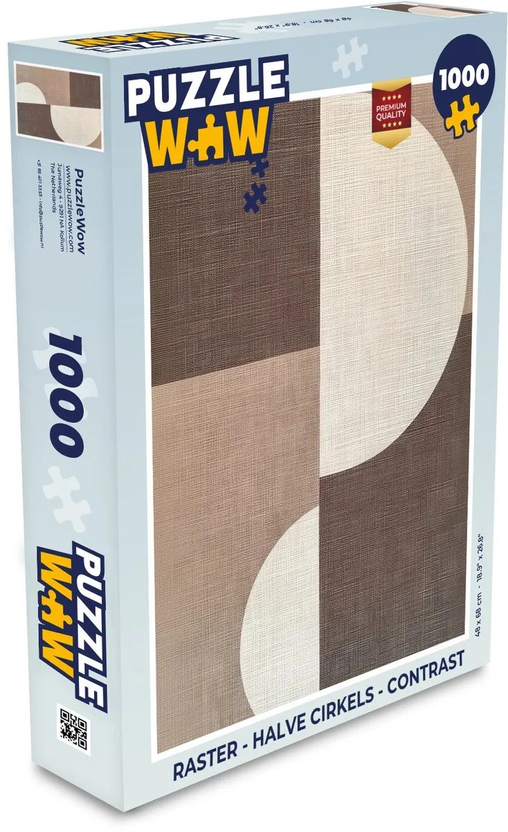 PuzzleWow Halve Cirkels Legpuzzel 1000 Stuks - Contrast
