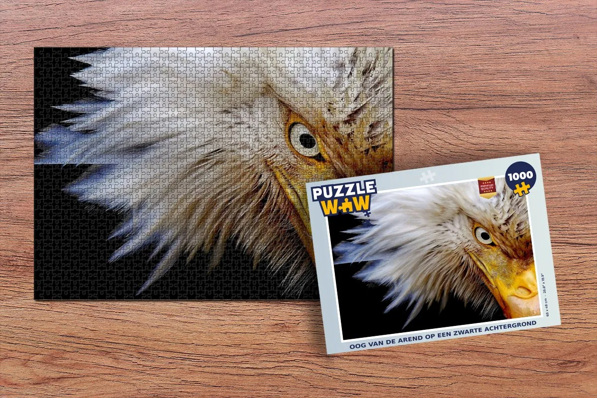 PuzzleWow Vogel - Oog - Snavel Legpuzzel 1000 Stuks - Multicolor