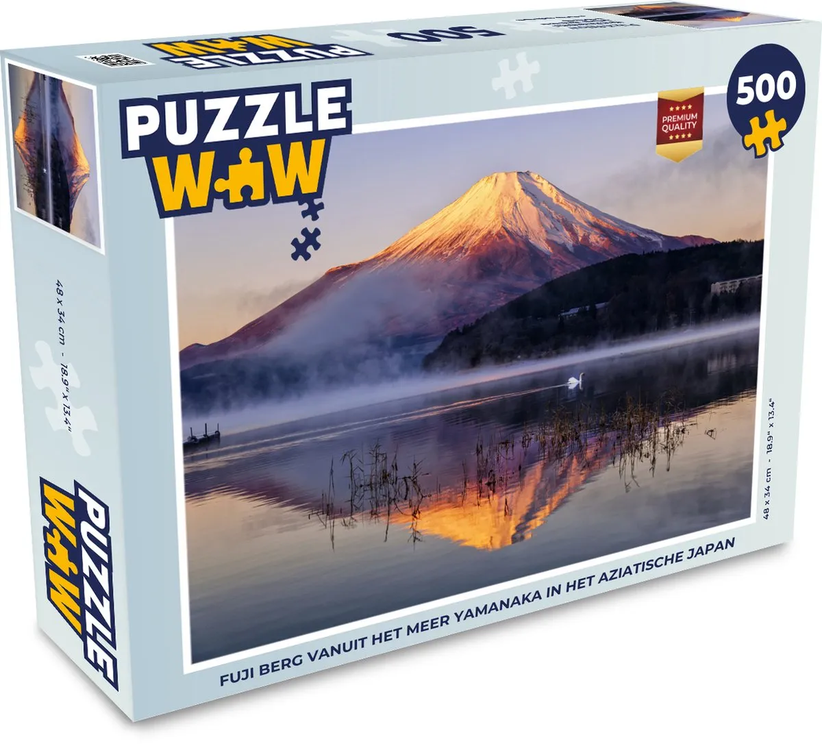 PuzzleWow Fuji Berg Yamanaka Legpuzzel 500 Stuks - Multicolor