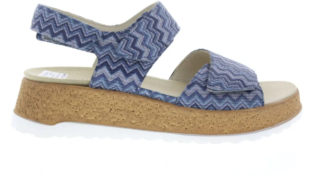 Dames Sandalen Waldlaufer H-libby 990001-141-198 Jeansblauw