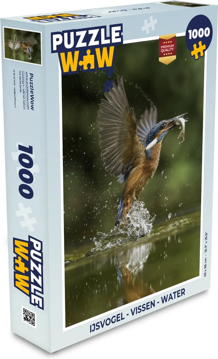 PuzzleWow IJsvogel Legpuzzel 1000 Stuks - Multicolor