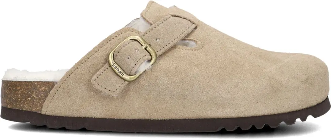 SCHOLL FAE NEW F Suede SA Womens Dark Beige FALSO Clogs