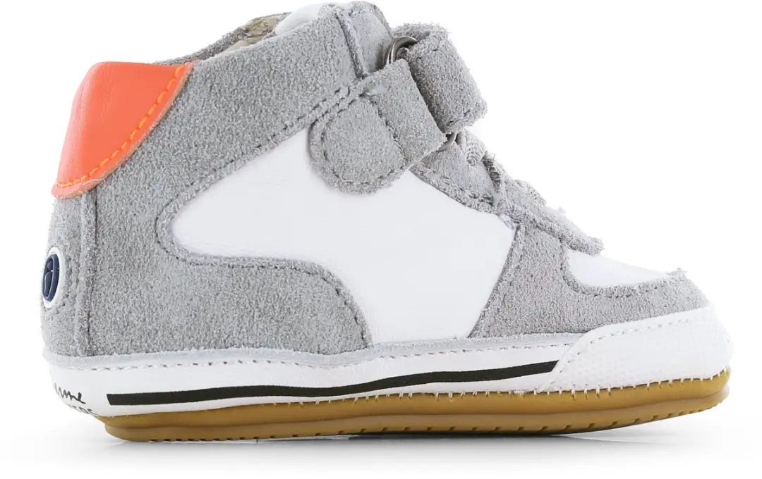 Shoesme Baby-Proof Veterschoenen Grey Blue Orange - Suede - Maat 21