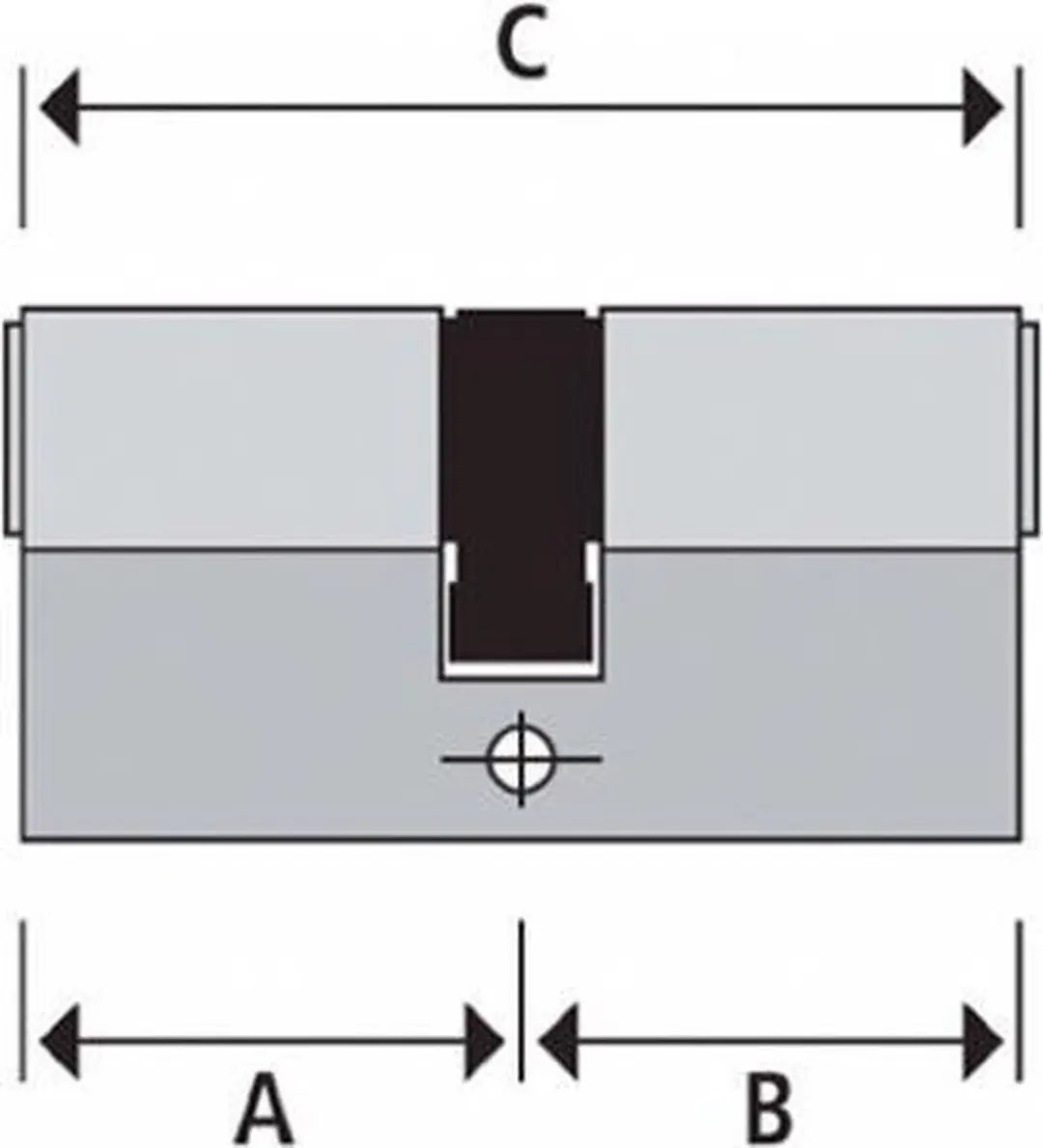 Nemef Veiligheidscilinder 30/30mm - 3 Sleutels - Mat Vernikkeld - afbeelding 5 van 6