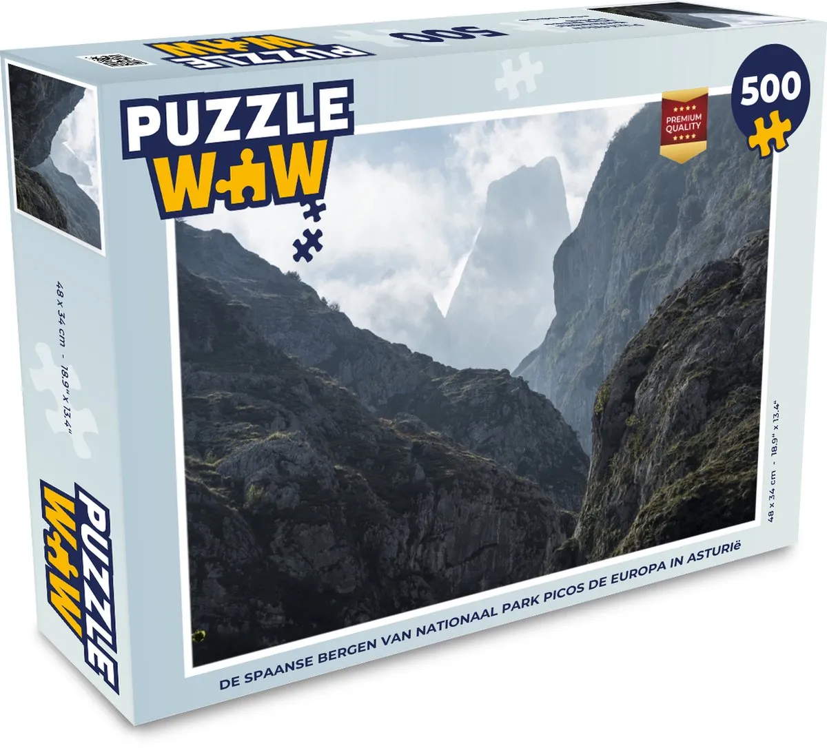 PuzzleWow Puzzel Picos de Europa 500 Stuks - Multicolor