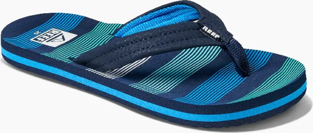 Reef Kids Ahideep Sea Stripes Teenslipper - Blauw 35