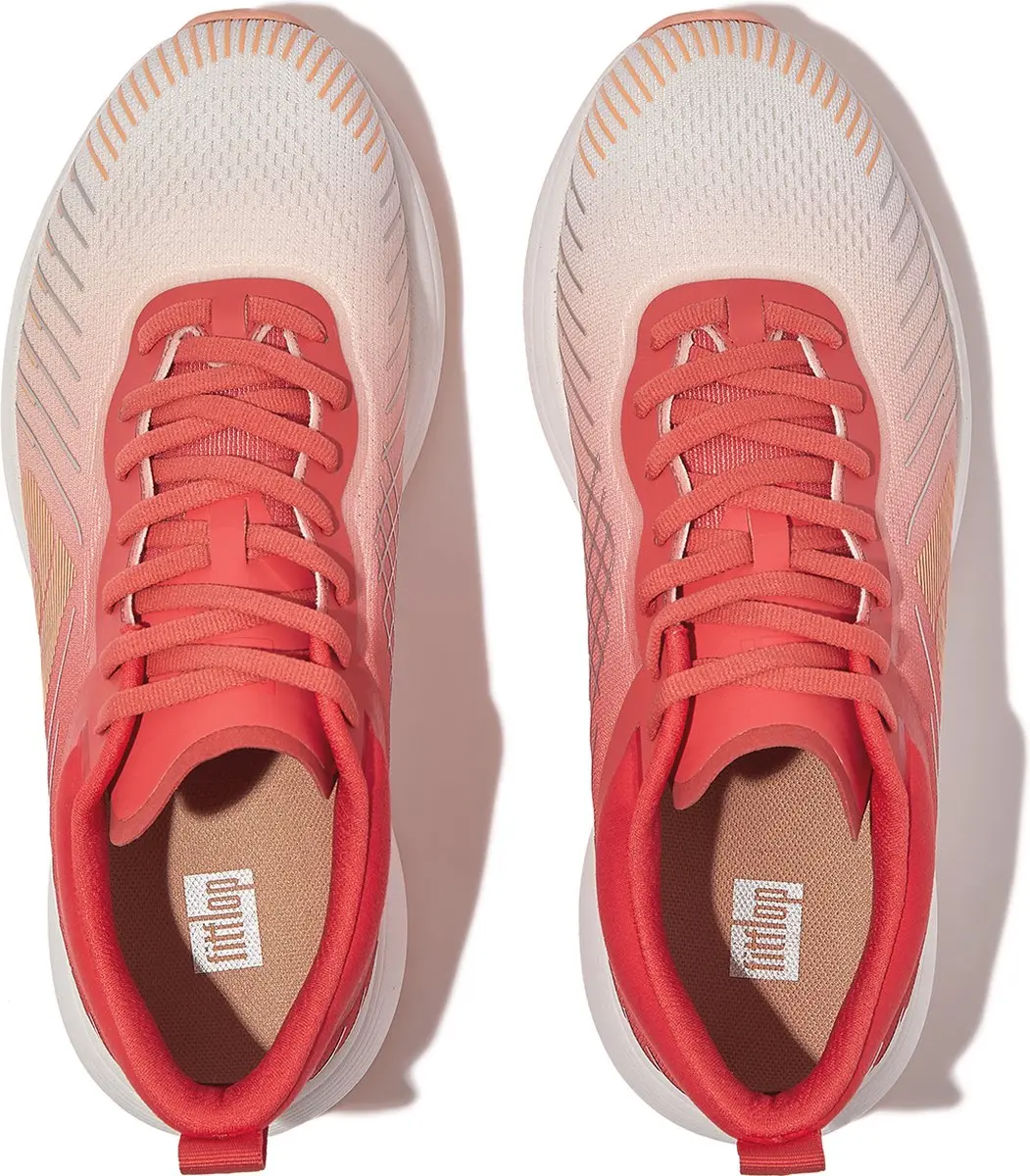 FitFlop FFRUNNER Ombre-Edition Mesh Running Sneakers - Rood