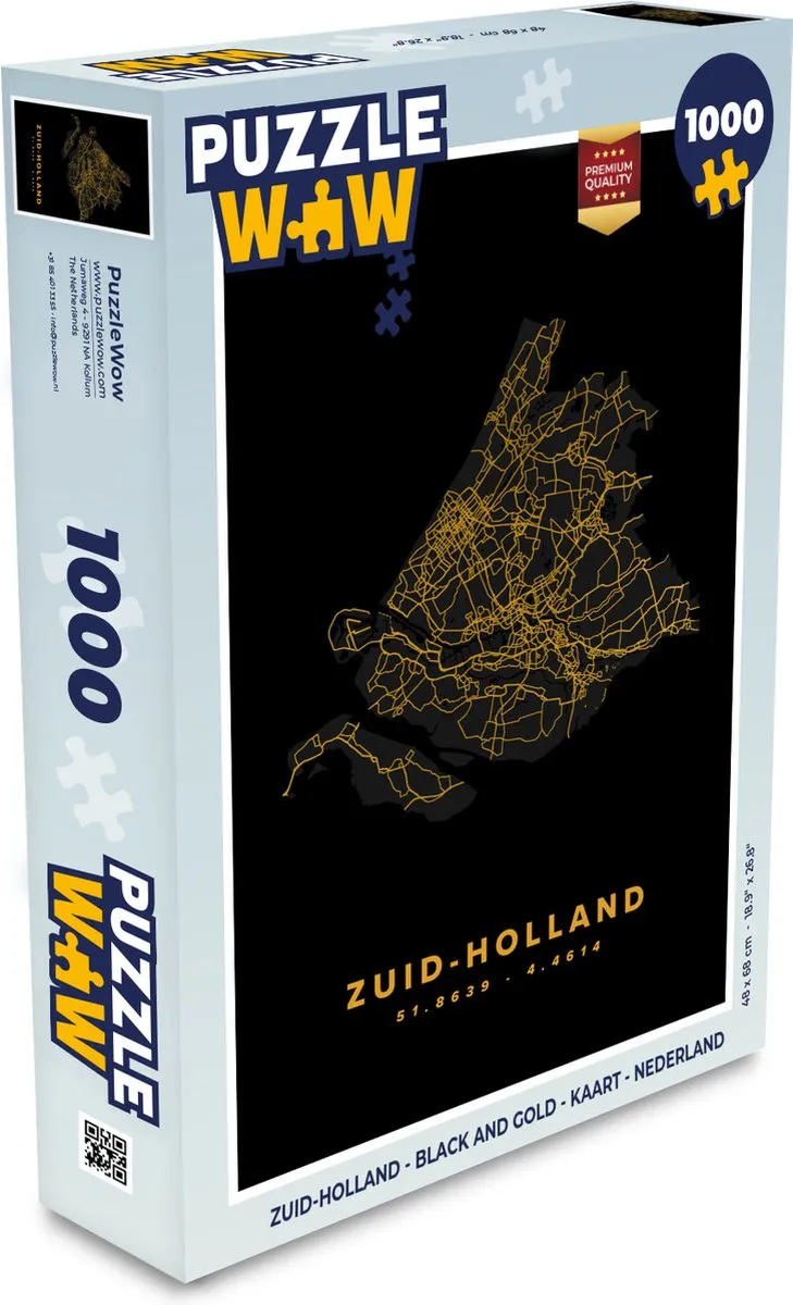PuzzleWow Zuid-Holland Legpuzzel 1000 Stuks - Multicolor