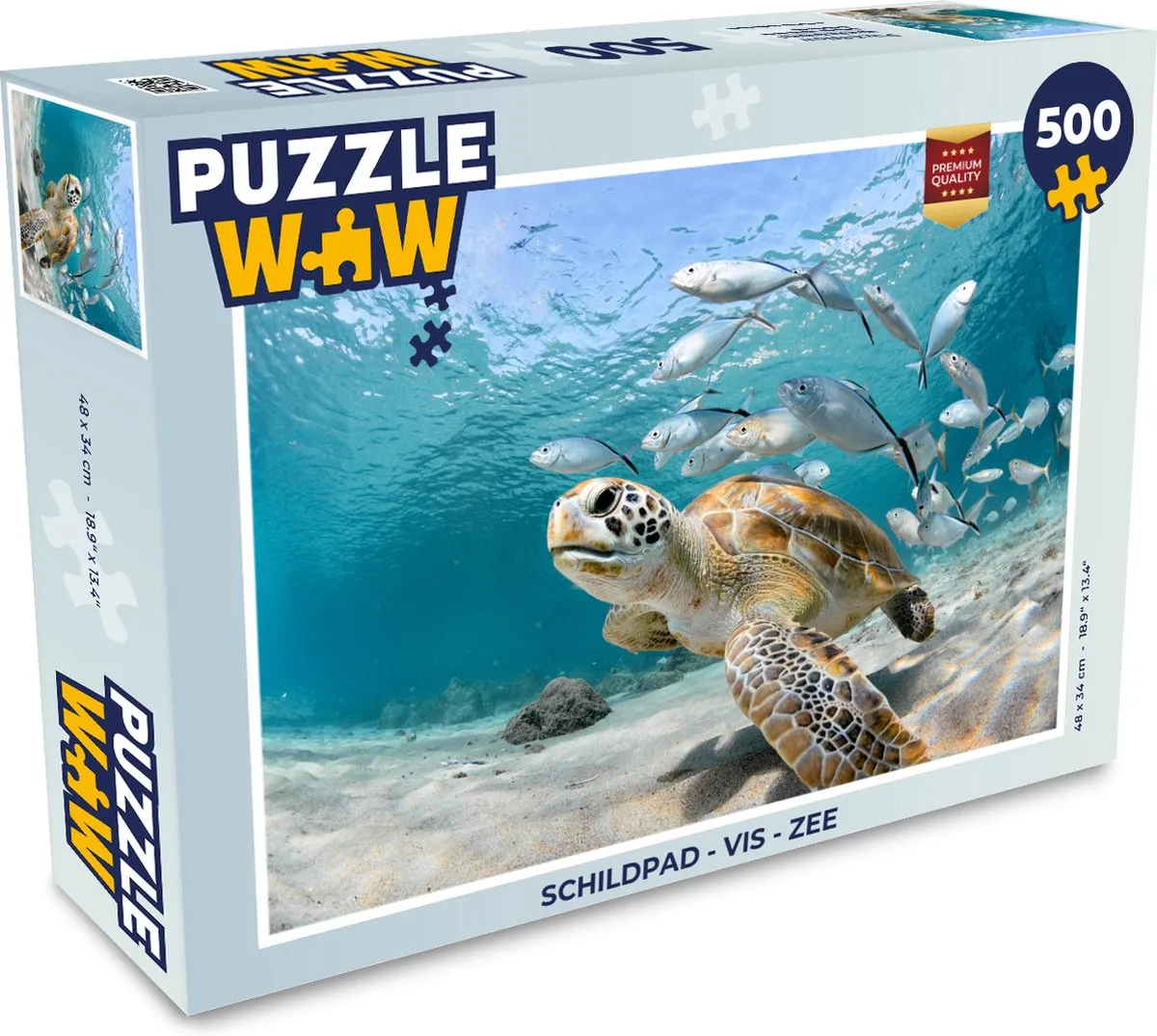 PuzzleWow Schildpad Vis Zee Legpuzzel 500 Stuks