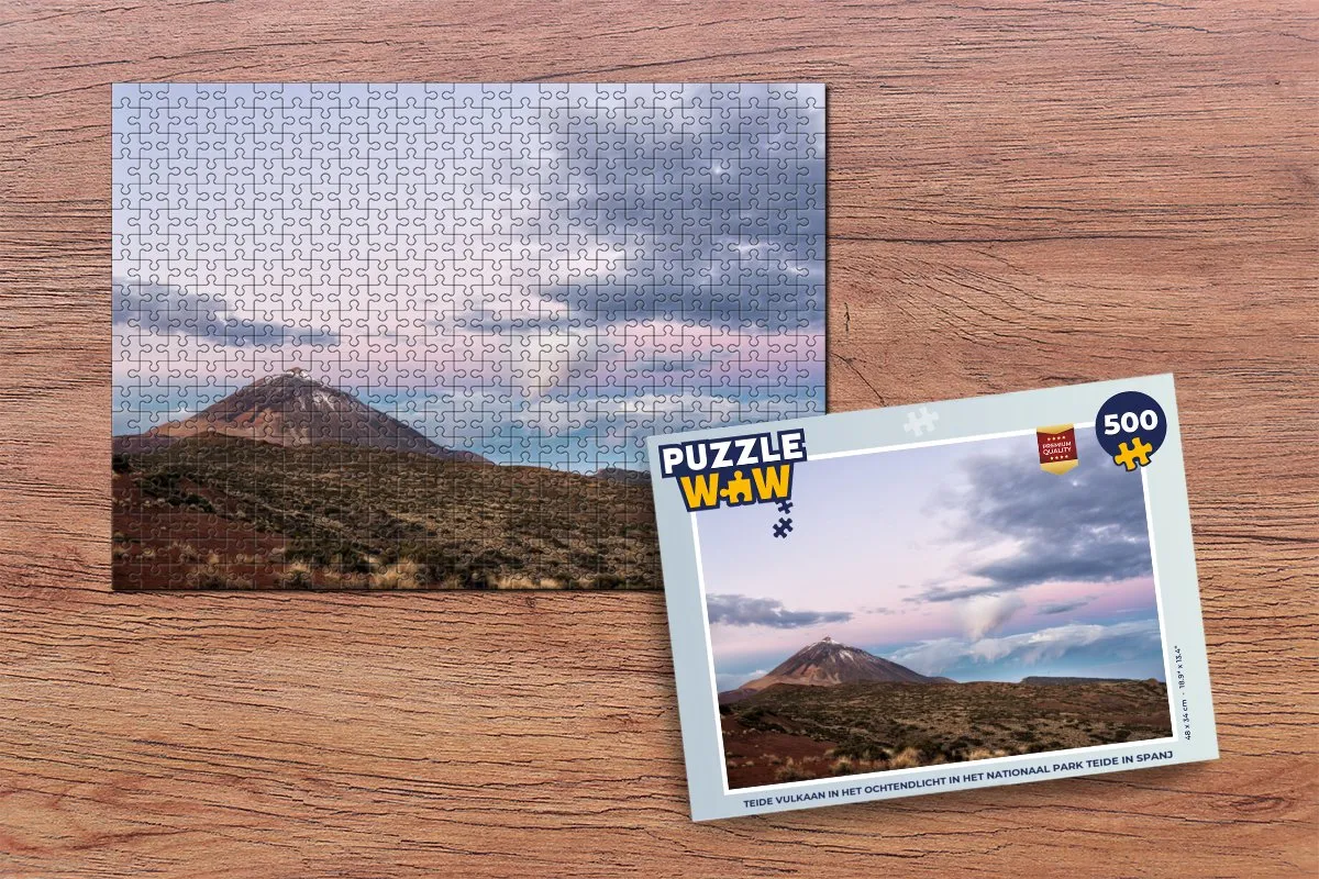 PuzzleWow Teide Vulkaan Legpuzzel 500 Stuks - Multicolor