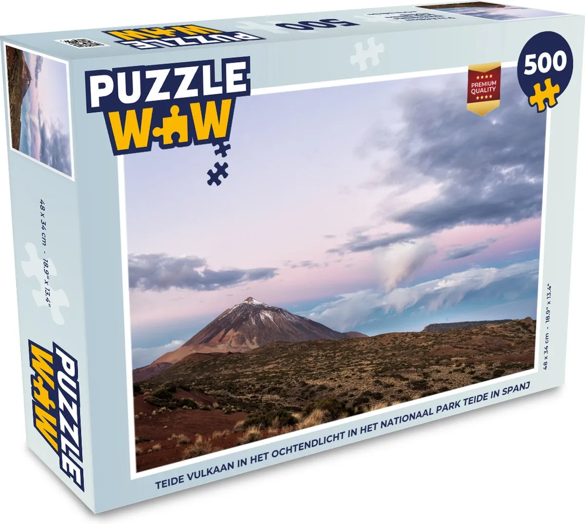 PuzzleWow Teide Vulkaan Legpuzzel 500 Stuks - Multicolor