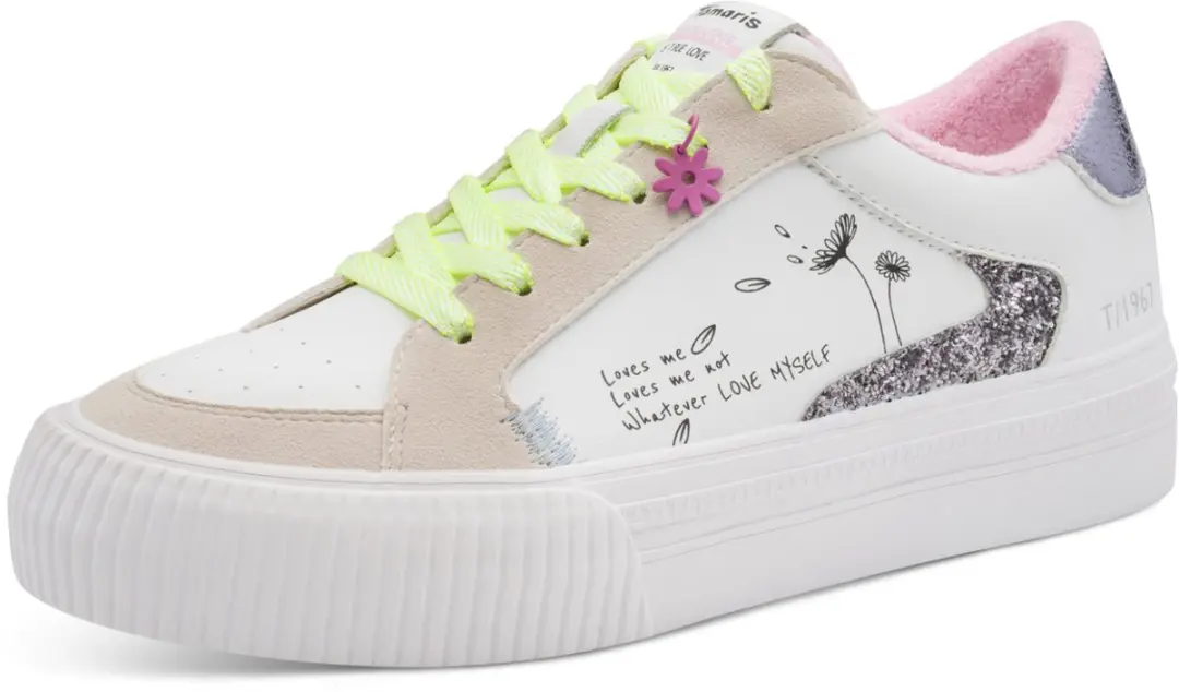 Tamaris dames sneaker 1-23789-46 197 lage schoenen veganistisch wit