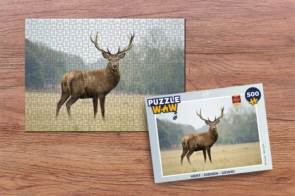 PuzzleWow Hert Legpuzzel 500 Stuks - Multicolor